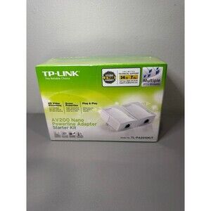 TP-Link AV200 Nano Powerline Adapters Starter Kit: Model TL-PA2010KIT SEALED